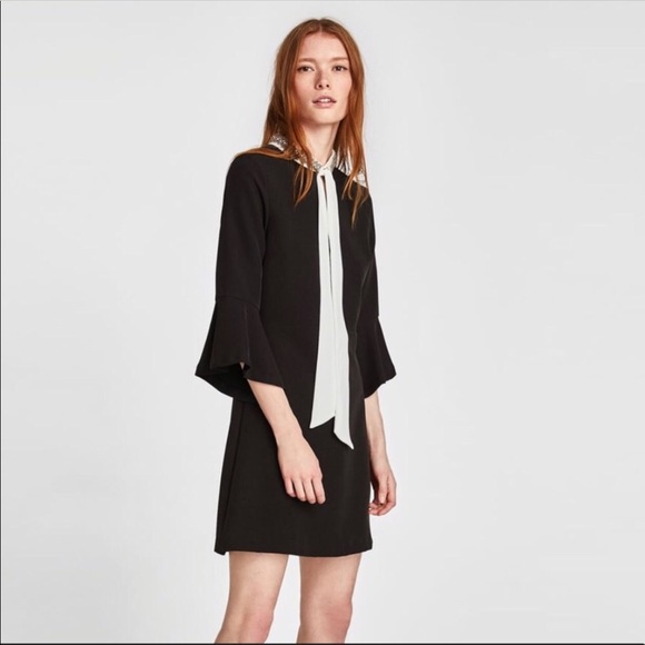 Zara Dresses & Skirts - NWT Zara Jeweled Collar Cocktail Dress